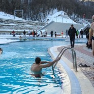 Крещенские купания на курорте «Газпром» 2019 фотографии